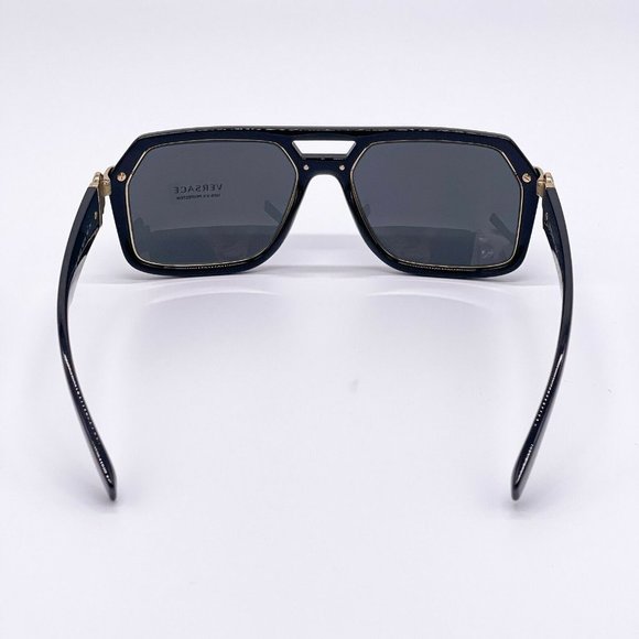 Sale! New Versace Black w/ Gold Unisex Sunglasses - Picture 7 of 9